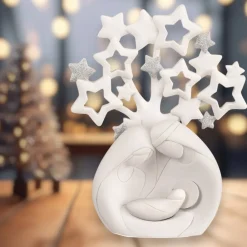Bongelli Preziosi presepe albero di stelle moderno bianco h12