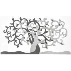 Bongelli Preziosi quadro albero della vita 80x43 grigio per soggiorno moderno