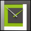 Complementi Selezionati da Mazzolaluce Clock40 stripes orologio a parete moderno verde mela bianco grigio