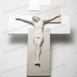 Bongelli Preziosi Crocifisso da parete 27x19 moderno tortora bianco