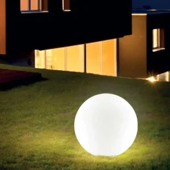 Ideal Lux Doris pt1 d58 lampada per giardino sfera bianca effetto granito