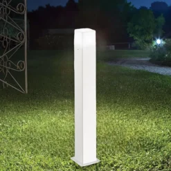 Gea Luce adipi lampione da giardino moderno quadrato bianco