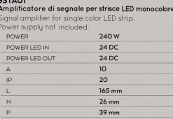Gea Luce amplificatore di segnale per strisce led monocolore