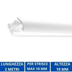 Gea Luce baku p profilo plafone bianco per strisce led max 10mm