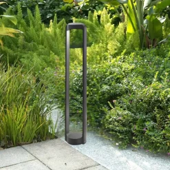 Gea Luce eurus lampione da giardino led 4000k antracite ip65 h80 cm