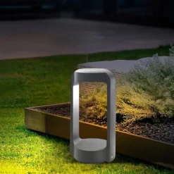 Gea Luce eurus lampione da giardino led 4000k antracite h30 cm