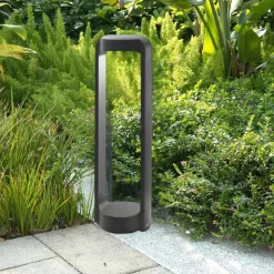 Gea Luce eurus lampione da giardino led 4000k ip65 antracite h50 cm