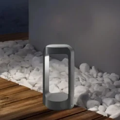 Gea Luce eurus lampione da giardino led 3000k ip65 antracite h30 cm