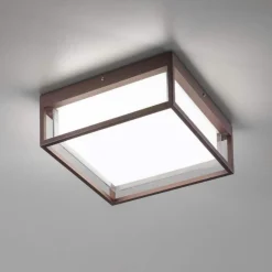 Gea Luce plafoniera per esterno moderna ip65 marrone led cct