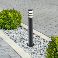 Gea Luce zeis lampione da giardino cilindro antracite moderno