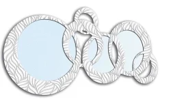 Selezionato da Mazzolaluce Grande specchiera bianca da soggiorno design moderna cerchi 178x84