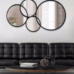 Selezionato da Mazzolaluce Grande specchiera moderna nera 151x83 per soggiorno