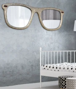 Selezionato da Mazzolaluce Grande specchio per soggiorno design occhiali argento 150x50