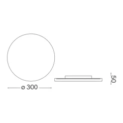 Ideal Lux mib pl round plafoniera da esterno tonda led 4000k bianco ip65