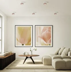 Sforzin Illuminazione Lampada cilindro da soffitto gesso bordo rame sforzin syme
