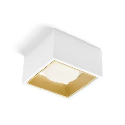 Sforzin Illuminazione Nasso sforzin plafoniera quadrata di gesso interno alluminio oro