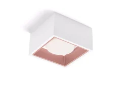 Sforzin Illuminazione Nasso sforzin plafoniera moderna di gesso quadrata bianco rame