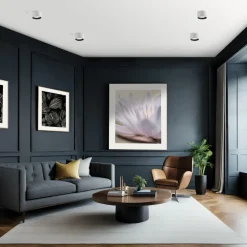 Sforzin Illuminazione Nasso sforzin plafoniera di gesso bianca interno alluminio nero