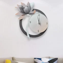Bongelli Preziosi Orologio da parete fiore moderno cipria con strass