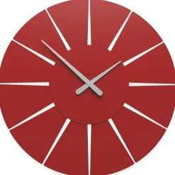 Complementi Selezionati da Mazzolaluce Orologio da parete moderno rotondo rosso rubino in legno