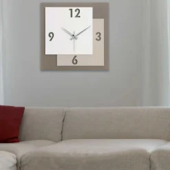 Bongelli Preziosi Orologio da parete moderno quadrato nocciola