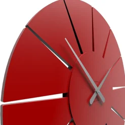 Complementi Selezionati da Mazzolaluce Orologio da parete moderno rotondo rosso rubino in legno