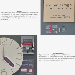 Complementi Selezionati da Mazzolaluce Orologio da parete moderno rotondo rosso rubino in legno