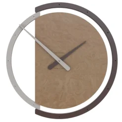 Selezionato da Mazzolaluce Orologio noce e cioccolato da parete legno rotondo 45cm