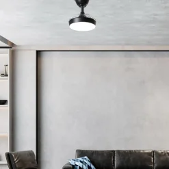 Perenz Illuminazione Plafoniera a ventilatore nero perenz pale a scomparsa motorizzate