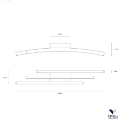 Vivida International Plafoniera led 50w 3000k-4000k vivida bow sabbia design moderna