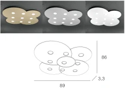 Top Light Plafoniera moderna sabbia nuvola cloud