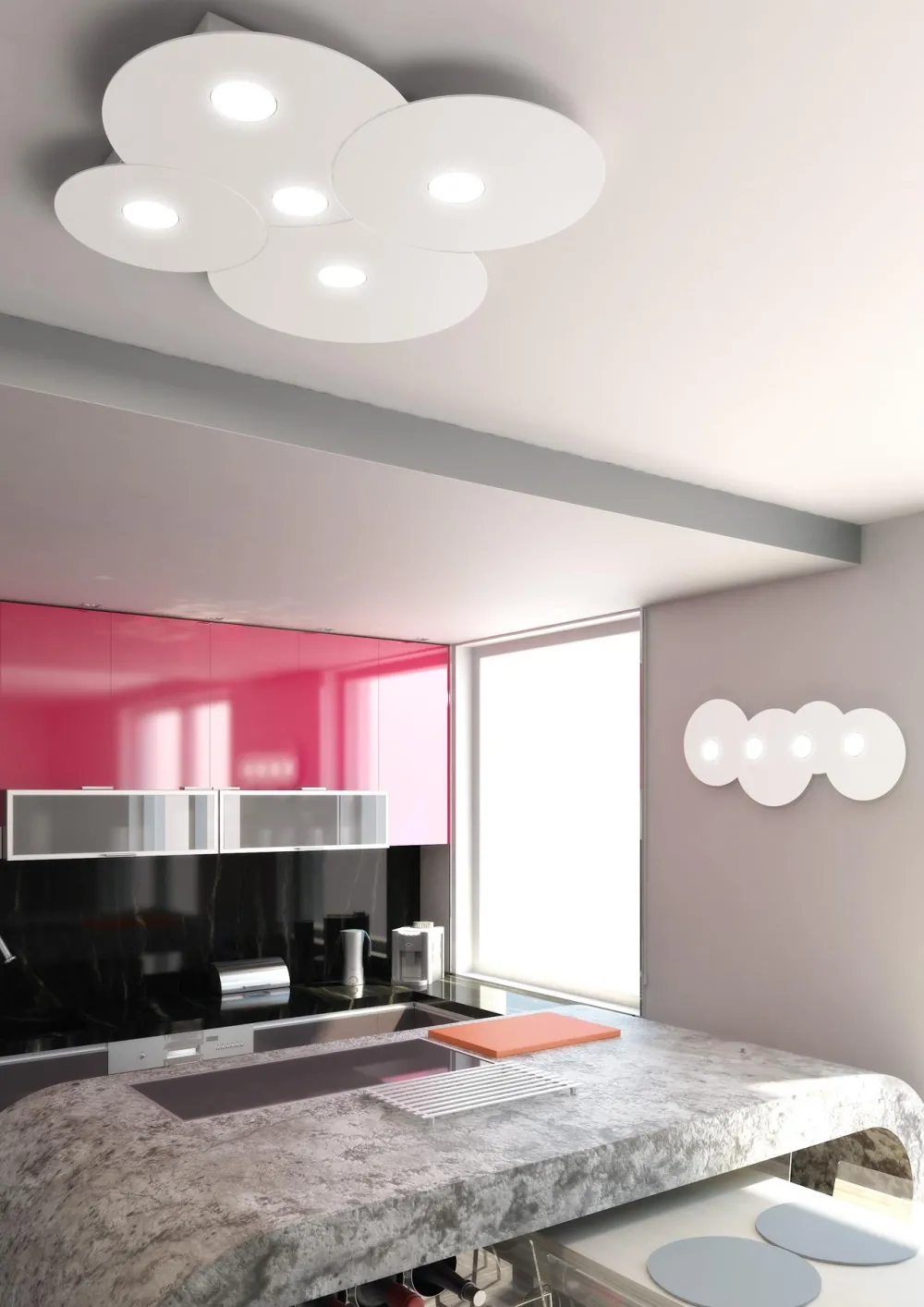 Top Light Plafoniera moderna sabbia nuvola cloud