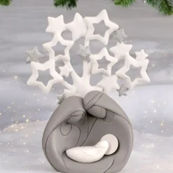 Bongelli Preziosi Presepe albero stelle grigio h30 moderno