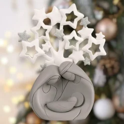 Bongelli Preziosi Presepe albero stelle grigio h12 moderno