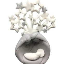 Bongelli Preziosi Presepe albero stelle grigio h30 moderno