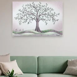 Bongelli Preziosi Quadro albero della vita verde 80x56 moderno