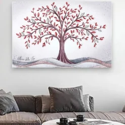 Bongelli Preziosi Quadro albero della vita 80x56 moderno rosso