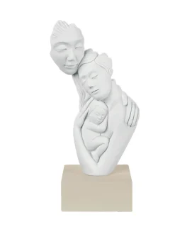 Bongelli Preziosi Scultura famiglia nocciola h27 soprammobile moderno