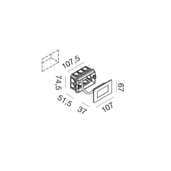 Gea Luce Segnapasso led bianco da incasso 3w cct per cassetta 503 ip54