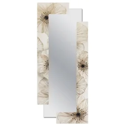 Selezionato da Mazzolaluce Specchiera 190x80 beige nero oro floreale