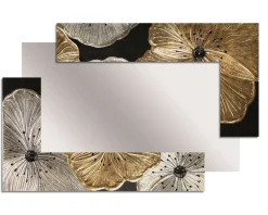 Selezionato da Mazzolaluce Specchiera 120x80 decorativo cornice oro nero argento floreale