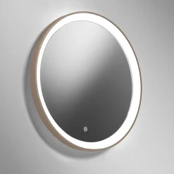 Vivida International Specchio da parete rotondo sabbia vivida lifering led 25w 3000k per camera da letto