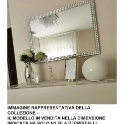 Selezionato da Mazzolaluce Specchio di vetro cornice con cristalli 40x60